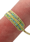 POWDER Beaded Bracelet Wide - Multi Stripe