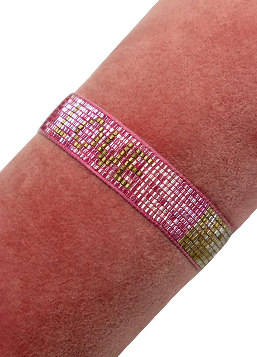 POWDER Beaded Bracelet Medium - Pink Love