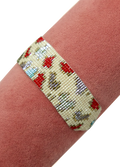 POWDER Beaded Bracelet Wide - Leopard, Cream