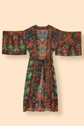 POWDER Chocolate Ikat Kimono Gown
