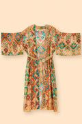 POWDER Warm Cream Ikat Kimono Gown