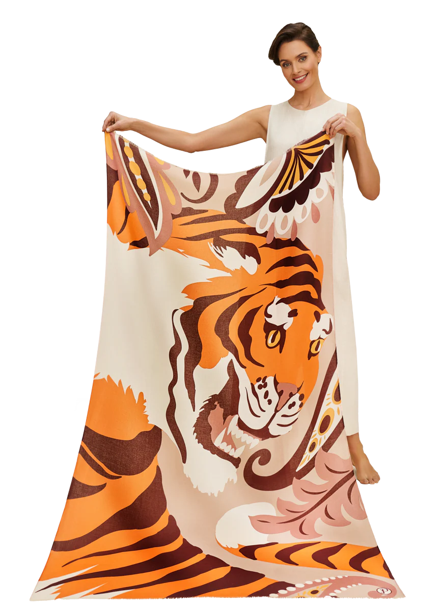 POWDER Printed Thrill of the Tiger Scarf