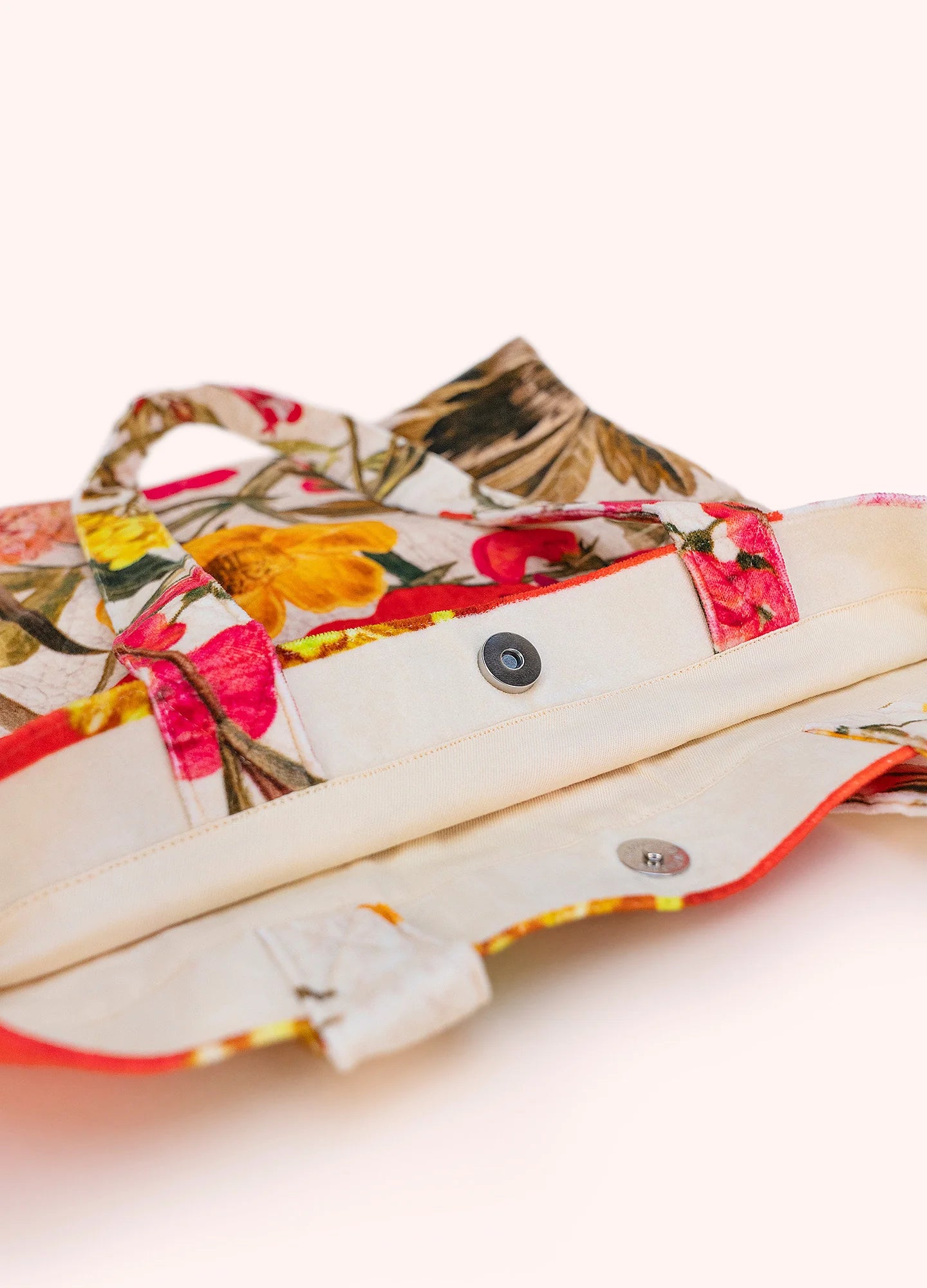 POWDER Velvet Tote Bag — Fine Flowers in Cream